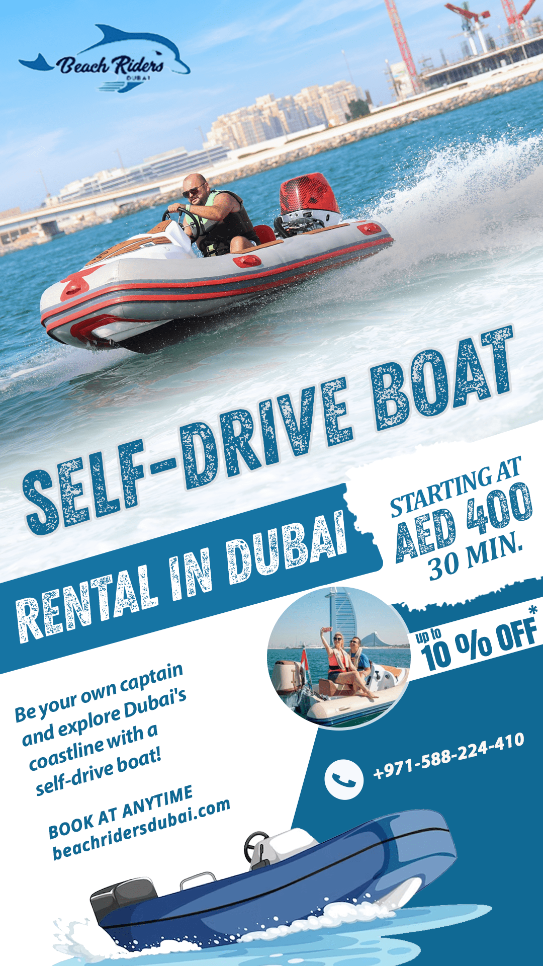 Self Drive Boat Rental in Dubai – Up to 10% Off!