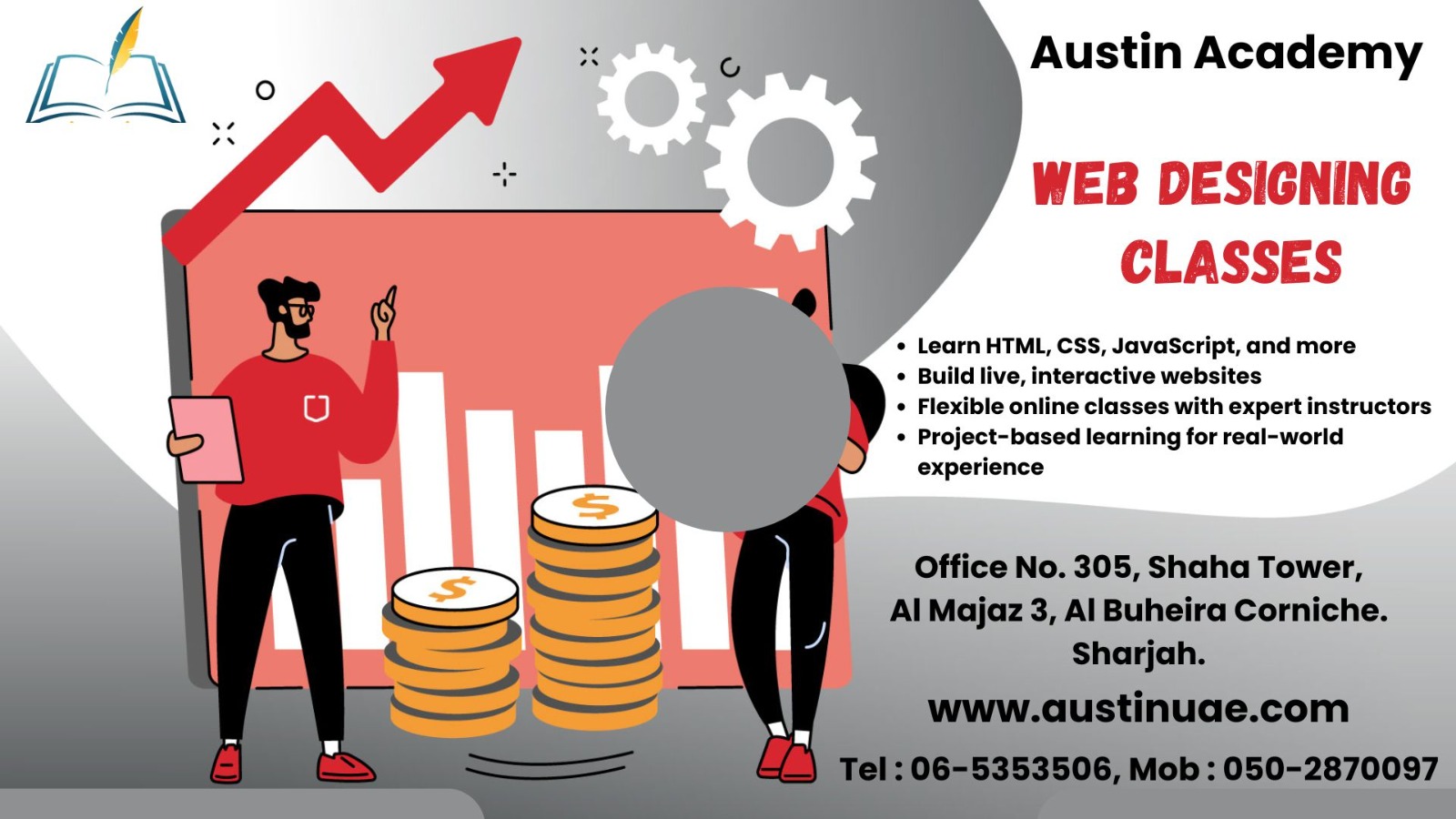 Web designing classes in Sharjah with exclusive offer. call 0502870097