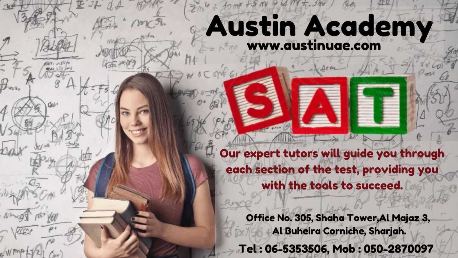 SAT classes in Sharjah with an amazing offer call 0502870097