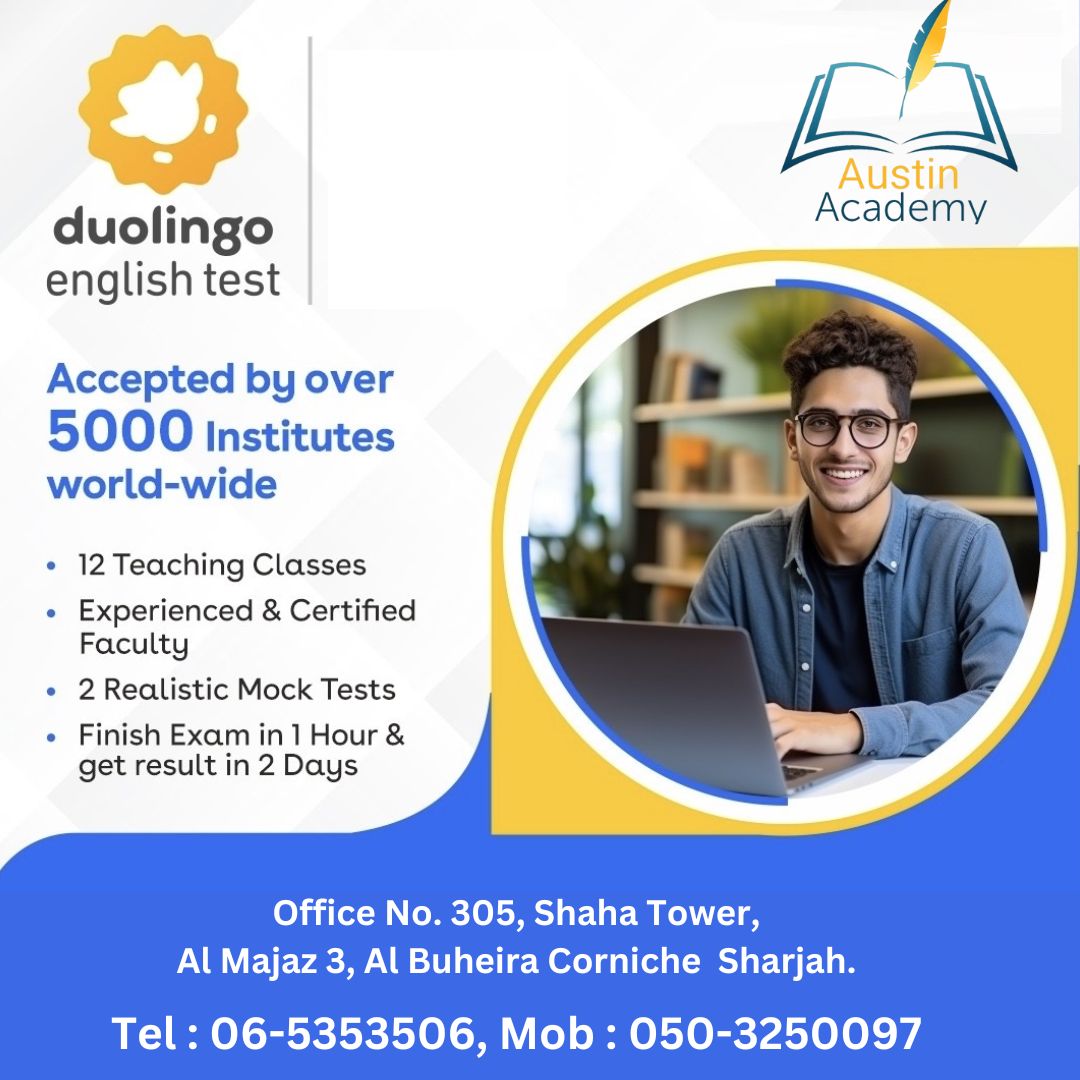 Duolingo classes in Sharjah with Transportation available. call 0502870097