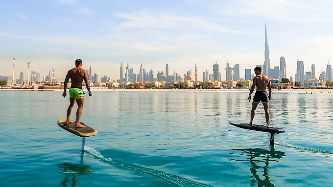 Ride the Waves with an E-Foil Surfboard in Dubai!