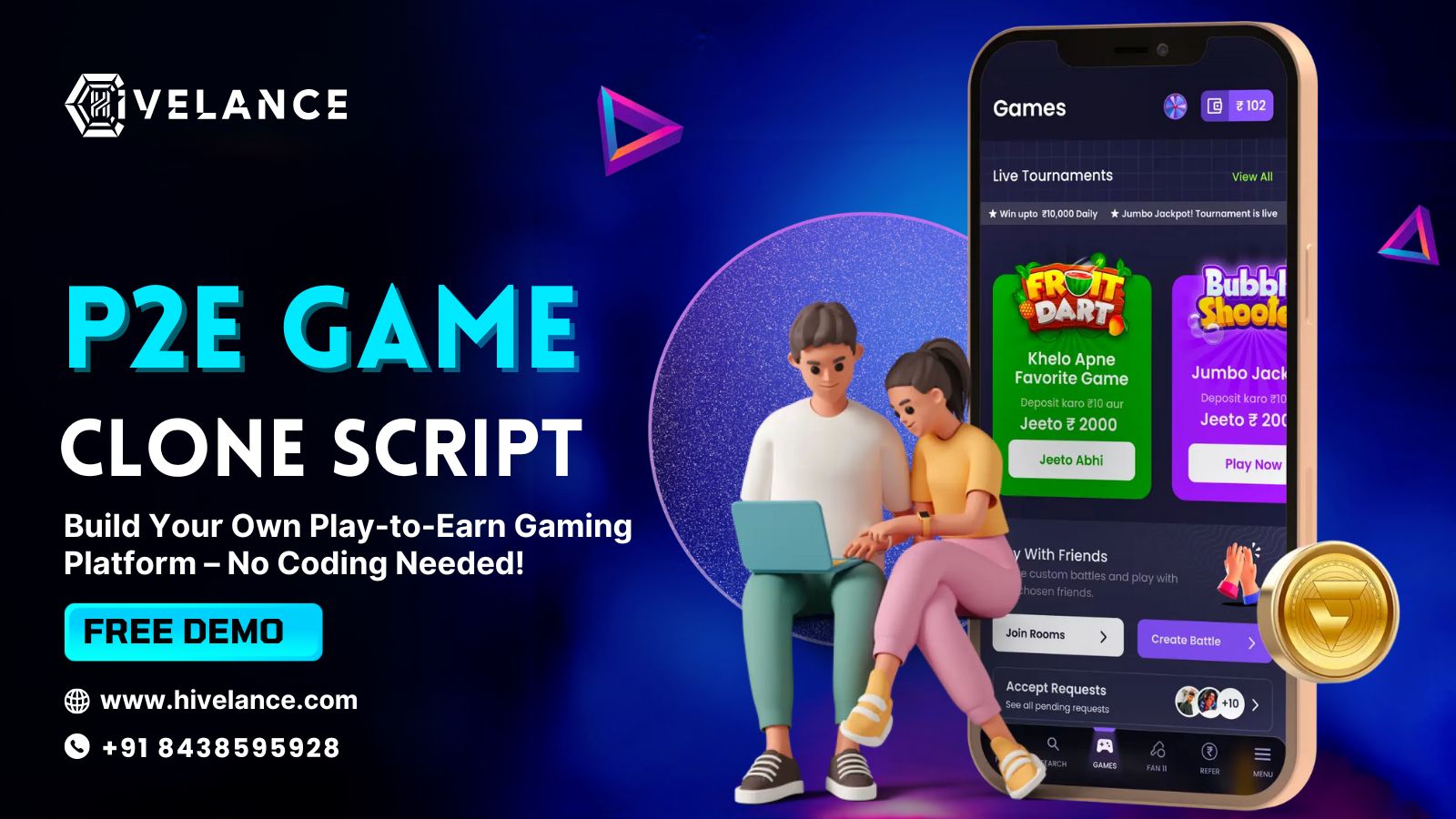 P2E Game Clone script | Free Demo Available