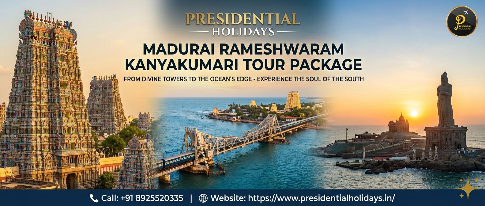 Spiritual South India Journey: Madurai Rameshwaram Kanyakumari Tour Package