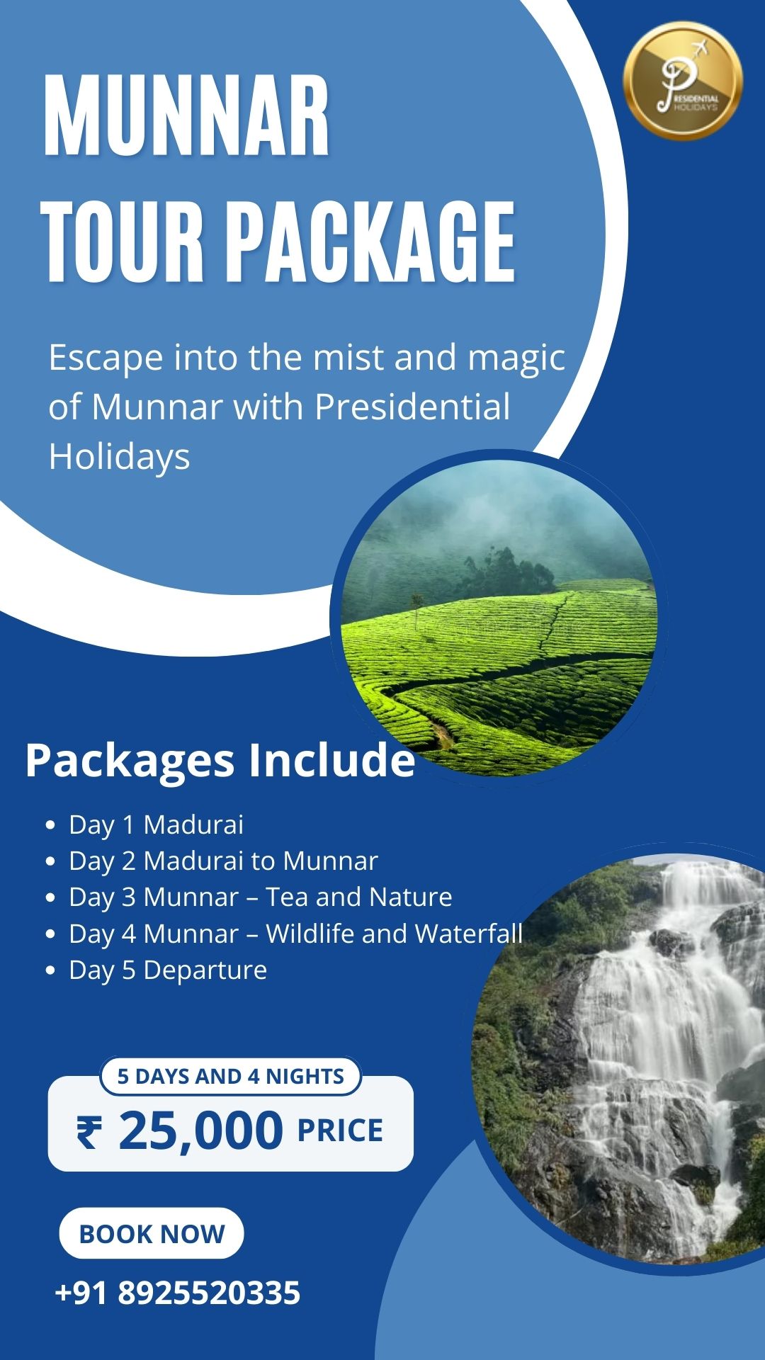 Munnar Tour Package from Madurai – Refreshing Hill Getaway