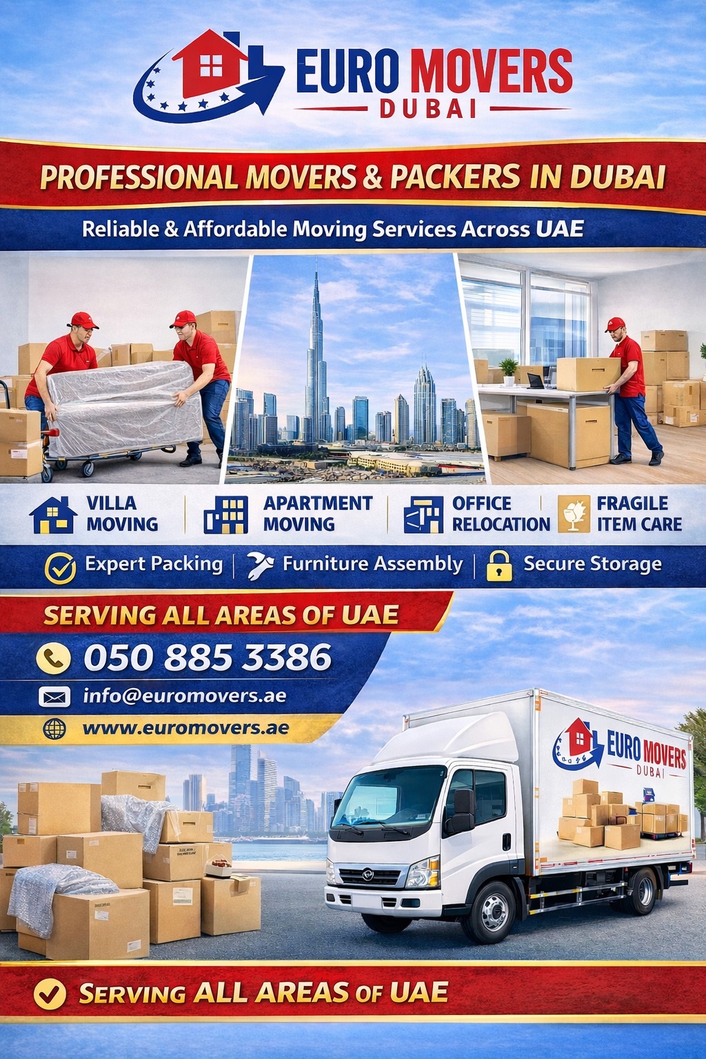 Movers and Packers in Dubai 50% off Rates Call Now 050 885 3386